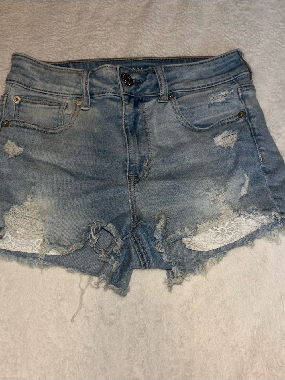 American Eagle Outfitters Hi-Rise Shortie Jean Shorts